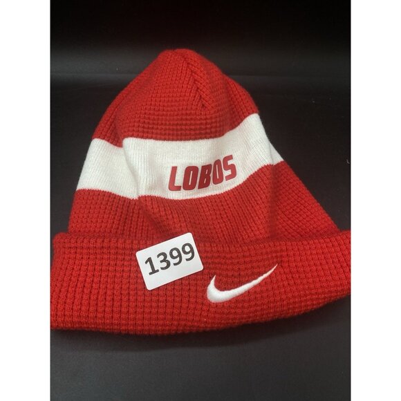 Nike University of New Mexico Lobos Beanie Adult NCAA Red White - Picture 11 of 11